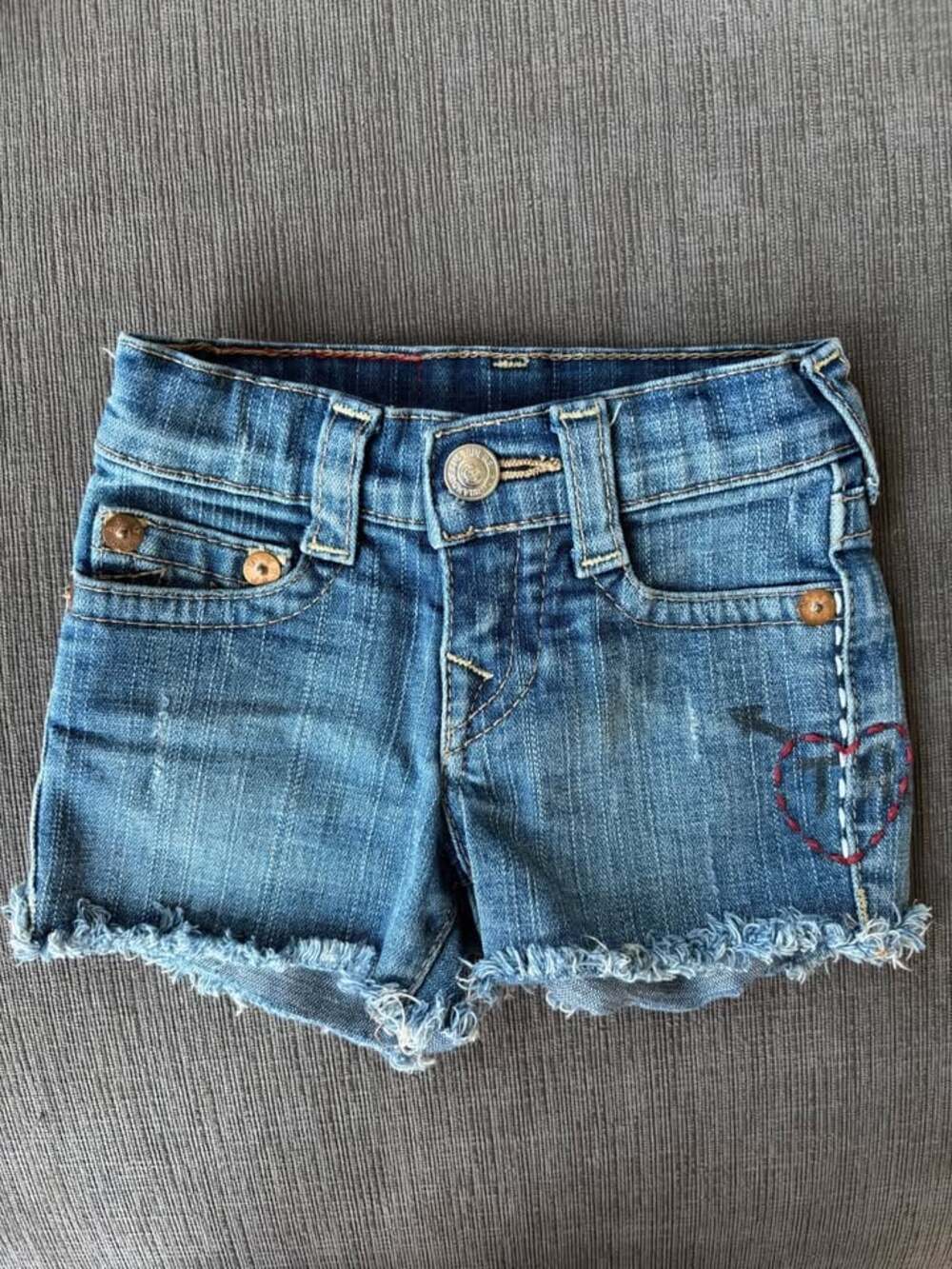 Vintage True Religion Kids Denim Cutoff Shorts - Size 2T